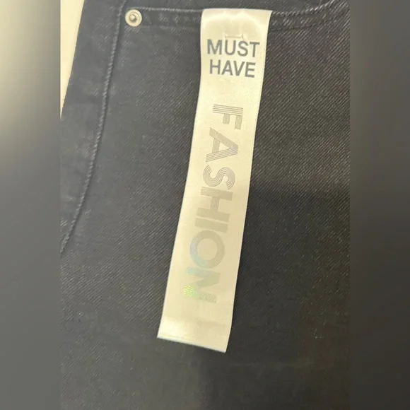 Tinseltown High Rise Flare Jeans Retro Zip Front Y2K Black Size 11/30 or 12 Long - Picture 6 of 8